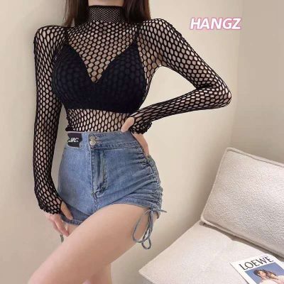 Turtle Neck Fishnet Top