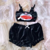 Kawaii Velvet Tube Top Pant Set