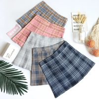 Korean Schoolgirl Plaid Pleated Skirt