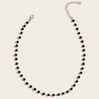 Black Small Round Bead Necklace