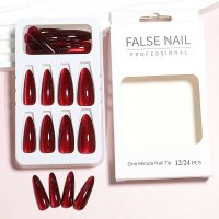 24 PCS Red Fake Nails