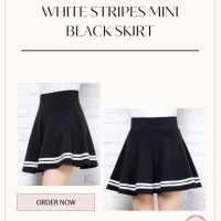 black and white skirt