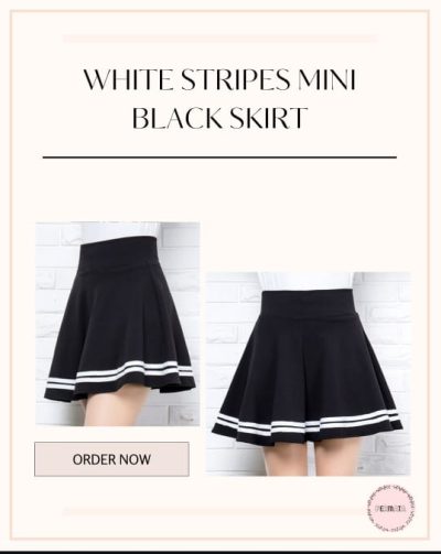 black and white skirt
